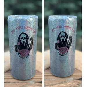 Ghost face tumbler handmade